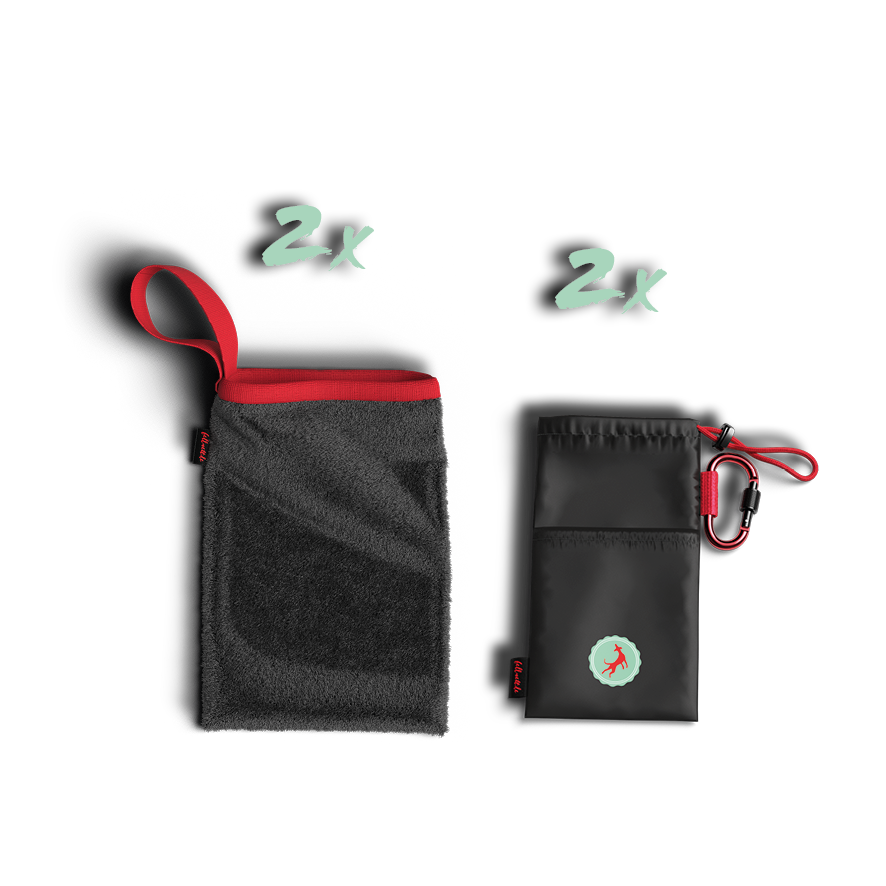 Doppelpack: fellnett Gutschein: Pfotenbeutel mit 2Go-Bag