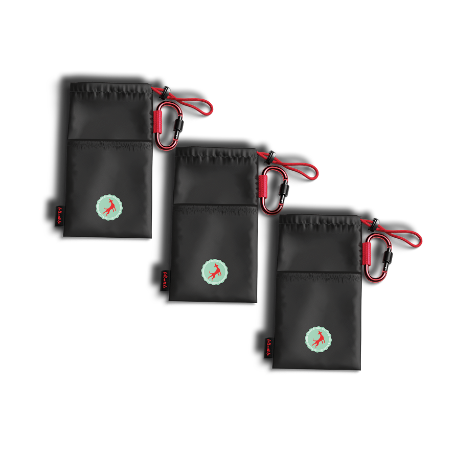 Dreierpack: fellnett Pfotenbeutel mit 2Go-Bag
